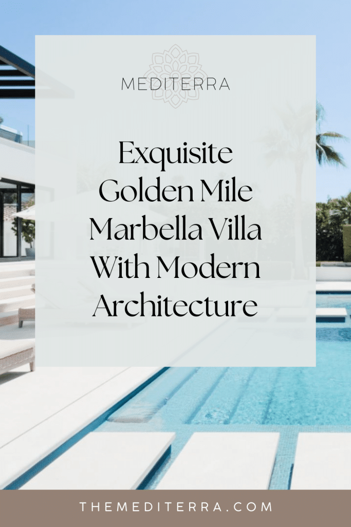 Exquisite Golden Mile Marbella Villa With Modern Architecture
