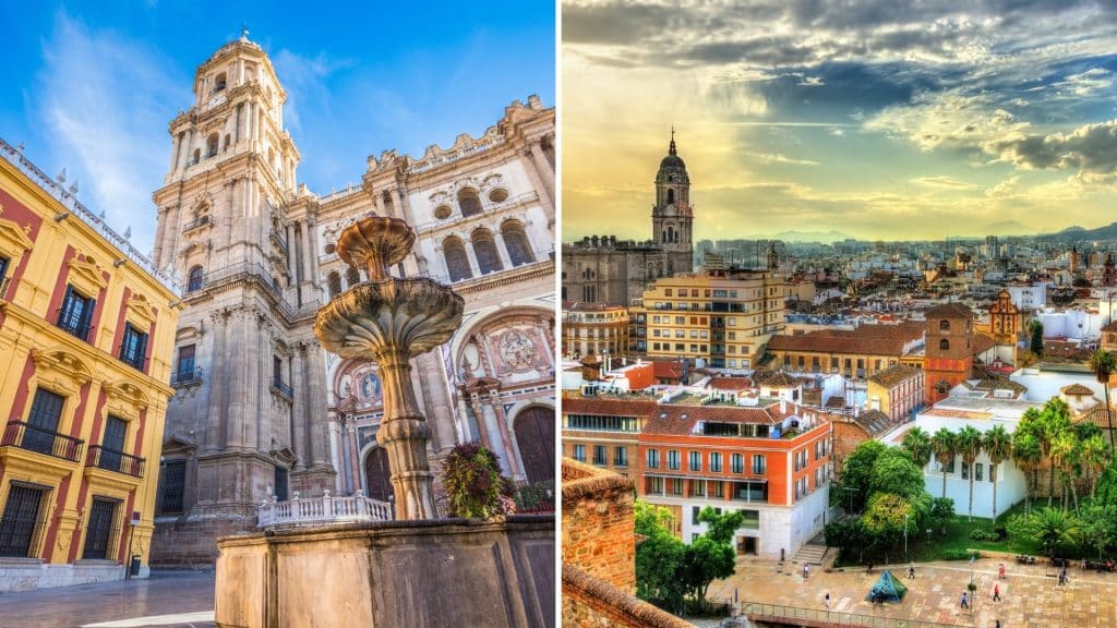 Malaga Cathedral La Manquita is located in the heart of the old town