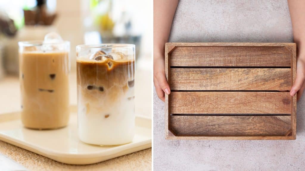 A good, large-size tray makes serving drinks and snacks in your vacation rental easier