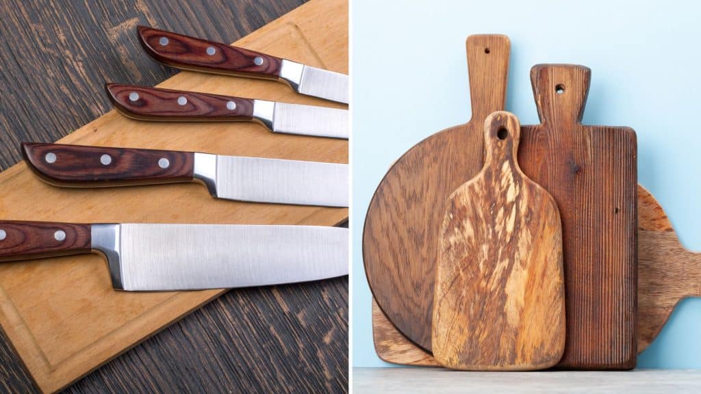A good set of knives and cutting boards is essential for any vacation rental kitchen