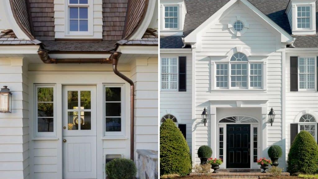 Clapboard siding is durable and adds to the classic look of the house