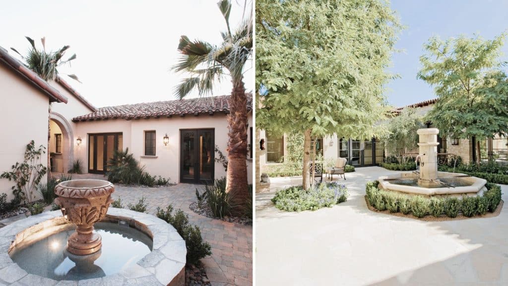 Hacienda Homes: The Charm of Spanish-Style Living Fountains are a common feature in hacienda-style homes, both inside and outside