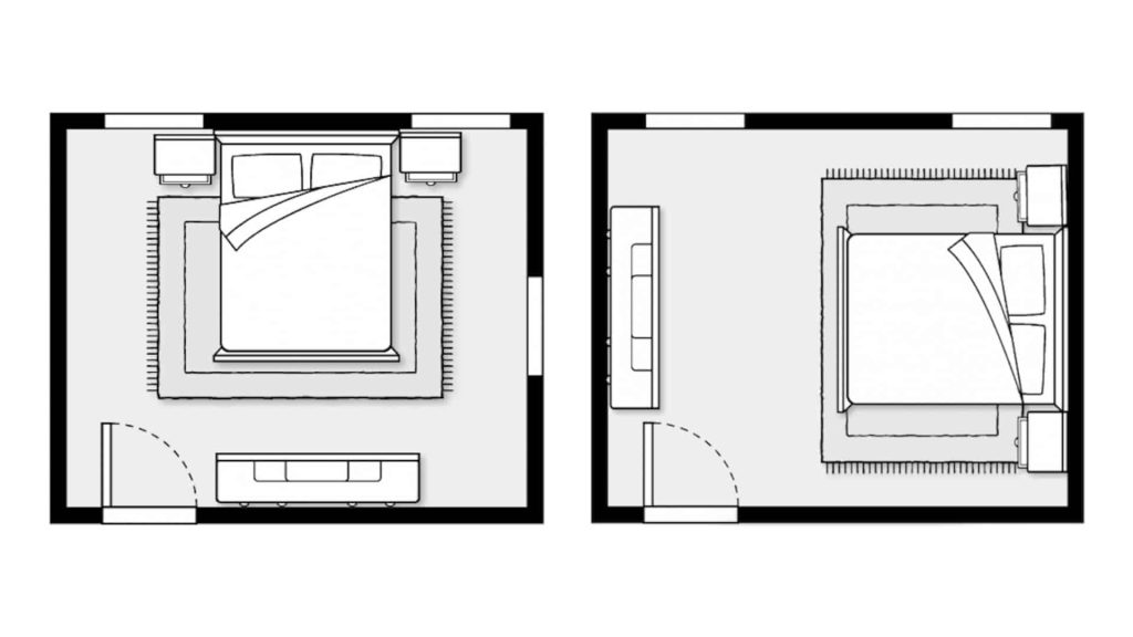 Great Feng Shui layouts for a bedroom. 