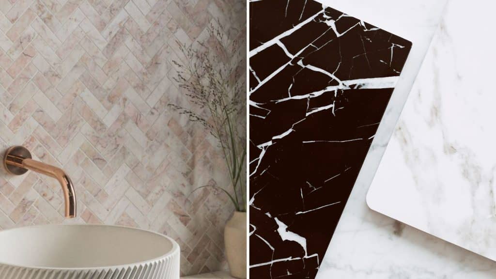 Incorporate marble tiles into your design for a stylish and classic look