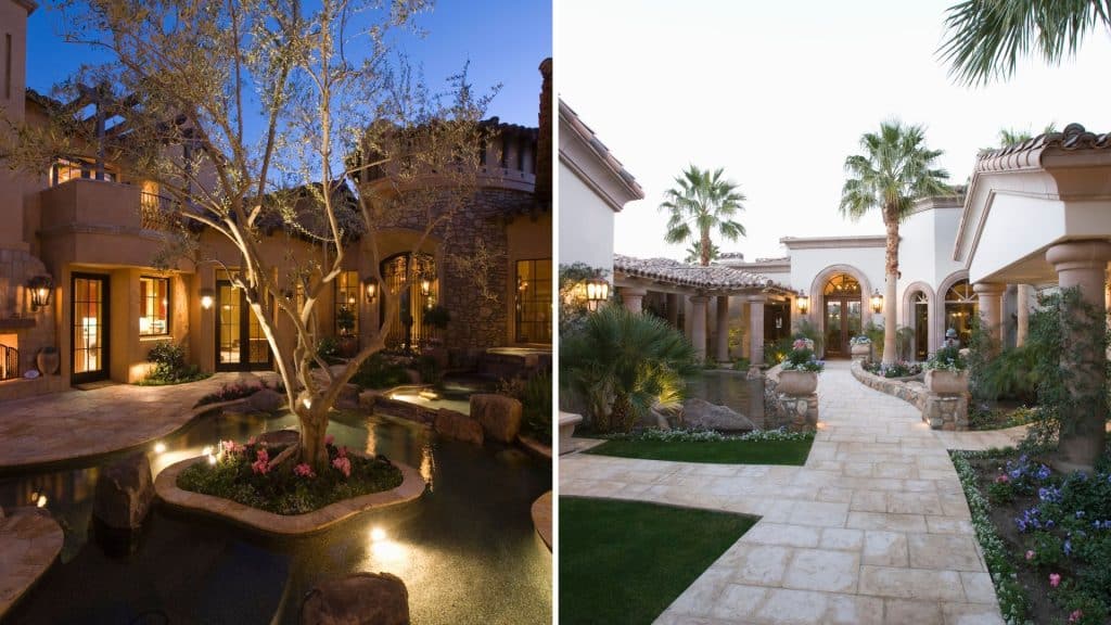 Hacienda Homes: The Charm of Spanish-Style Living The central courtyard is one of the hallmarks of a hacienda-style home