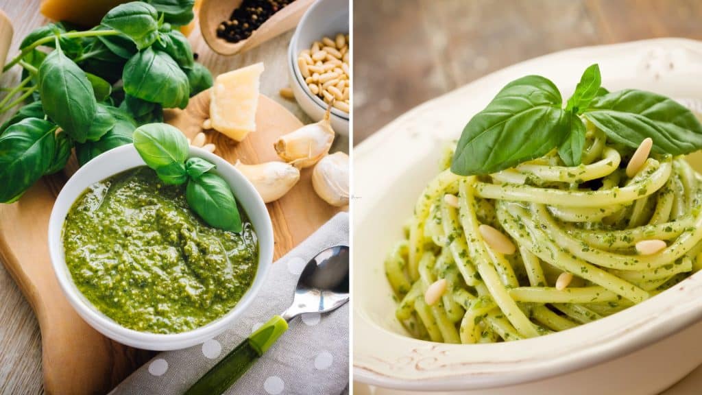 Mediterranean Spices: Adding Flavor to Your Dishes Pesto sauce is typically made with fresh basil, garlic, olive oil, pine nuts, and Parmesan cheese