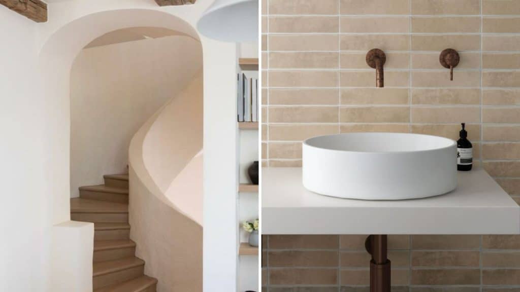The overall Mediterranean Scandinavian look is clean, minimalistic, and uncluttered