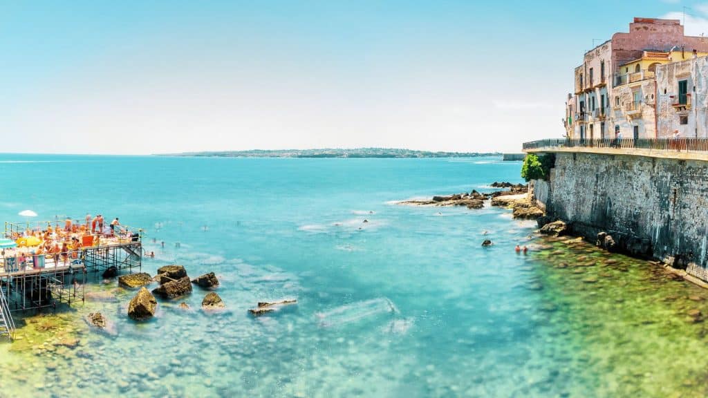 Breathtaking panoramic view of the Mediterranean sea