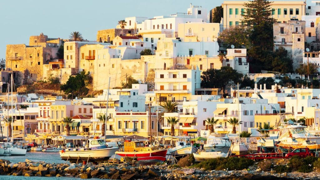 Naxos is a Greek island located in the Aegean Sea