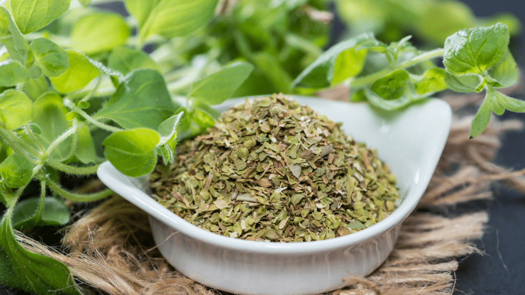 Oregano is a herb that is commonly used in Mediterranean cuisine