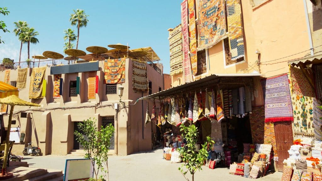 Carefully crafted rugs and kaftans can be found in every souk
