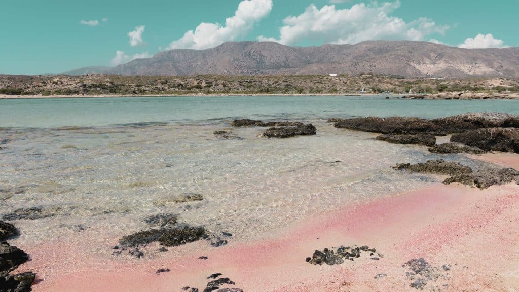 Elafonisi Beach is enchanted with pink sands and turquoise waters