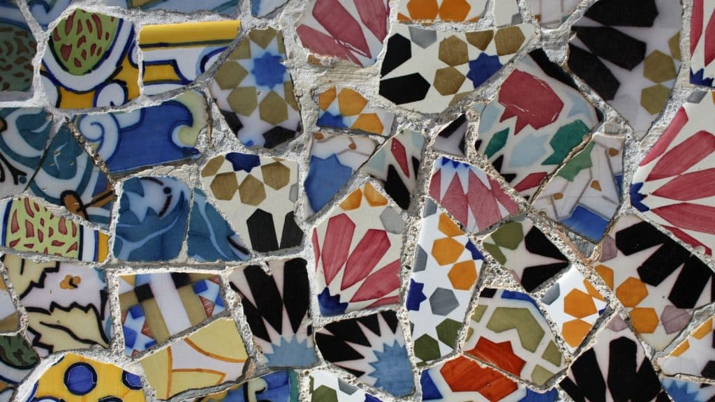 Gaudi-inspired mosaic