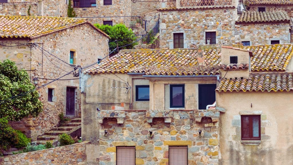 Historic Houses at Tossa De Mar, Spain