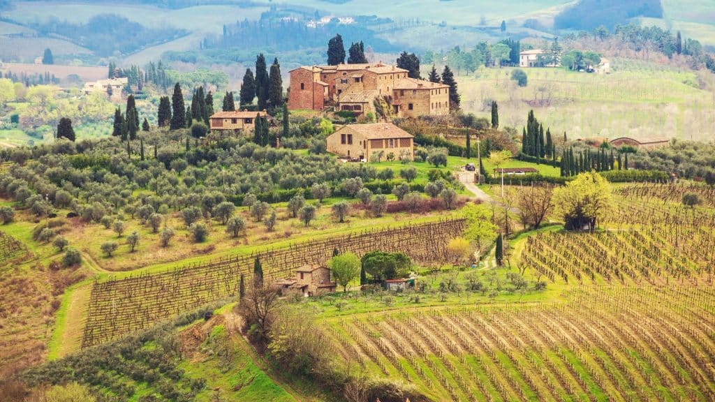 The rolling hills of Tuscany are synonymous with the famed Chianti wines