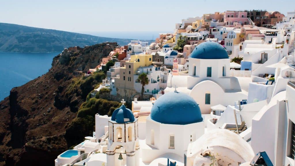 The volcanic island of Santorini