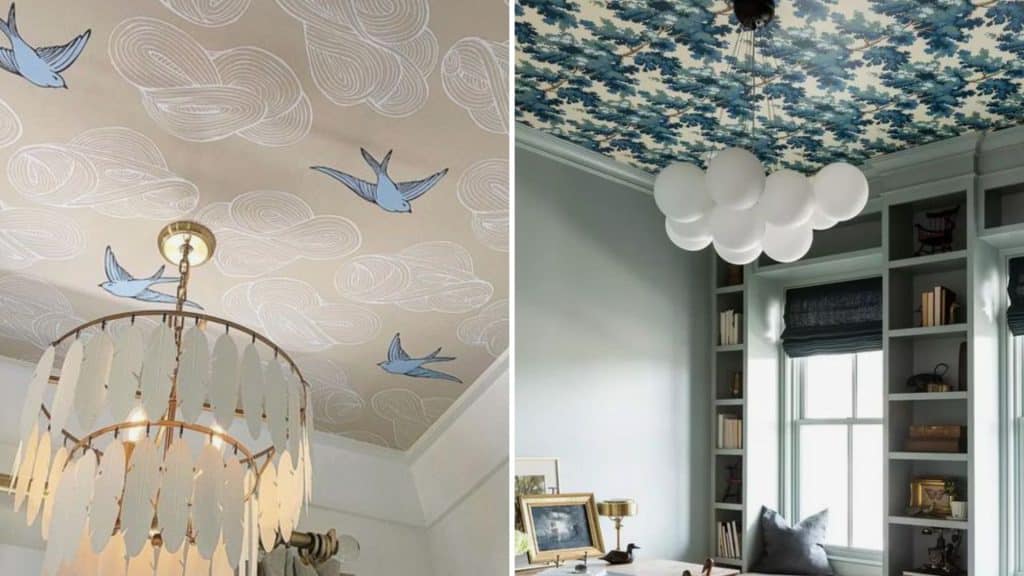 Use wallpapers to create a unique ceiling treatment 1024x576 1 | TheMediterra.com