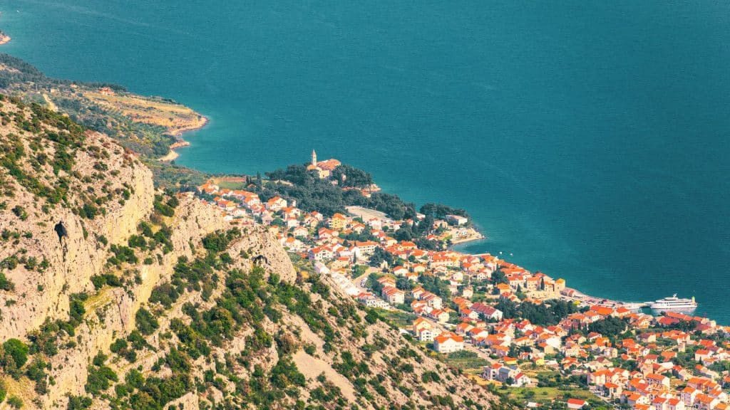 Vidova Gora mountain is the highest peak of the Adriatic islands, offering breathtaking views and a picturesque contrast to the beach's serene setting