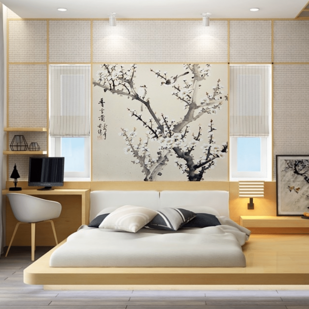 Japanese Platform Bed Creates a Minimalist Style