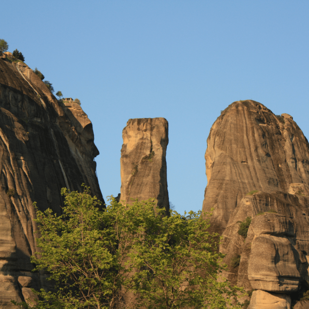 Rock climbing in Meteora