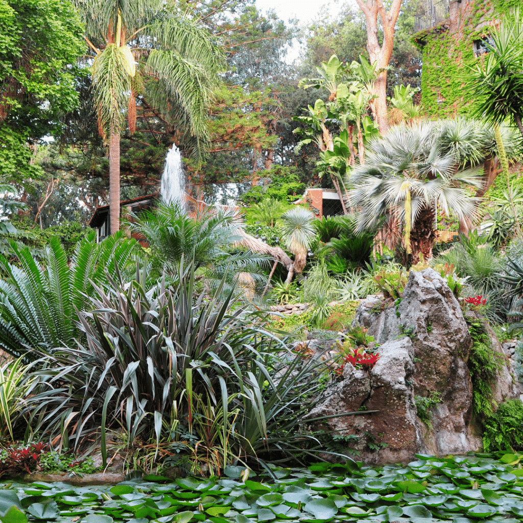 The botanical garden Giardini della Mortella on the island of Ischia